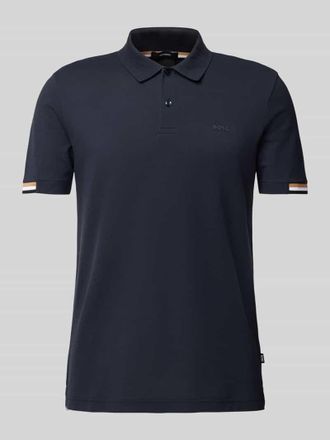 HUGO BOSS Poloshirt mit Label-Print Modell Parlay in Marine, Größe XXXL