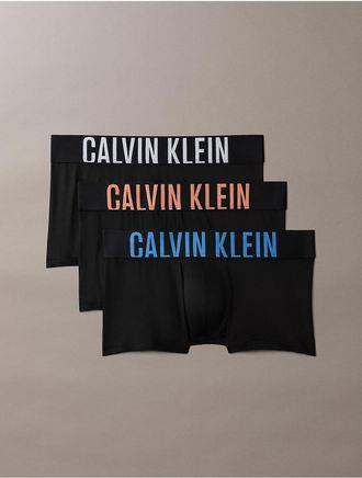 Calvin Klein Mens Intense Power 3-Pack Low Rise Trunk - Black - XL