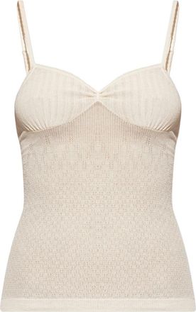 Victoria Beckham Canotta a coste - Toni neutri