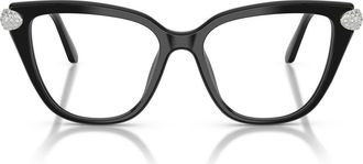 Swarovski 52mm Cat Eye Optical Glasses in Black/Demo Lens at Nordstrom