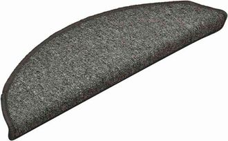 vidaXL Stair Mats 30 pcs 56x17x3 cm Dark Grey Half Round vidaXL