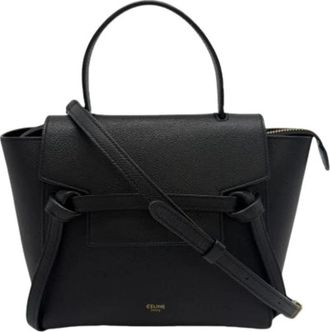 Celine Pre-owned Vintage Leren Handtas - Dames - Vintage Handtas - Zwart - ONE Size - Leer - Vintage