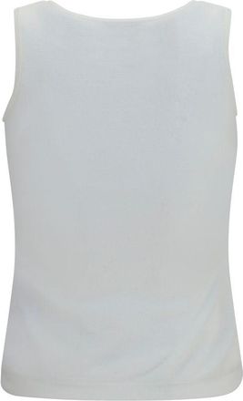 Balenciaga Womens White Cotton Tank Tops