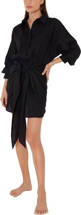 Moeva Guadalupe Dress Cover Up Resortwear in Black at Nordstrom, Size X-Large Eu