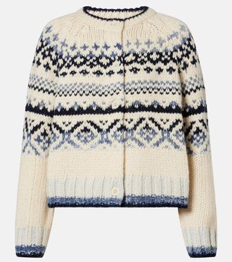 Velvet Tovah Fair Isle wool-blend cardigan