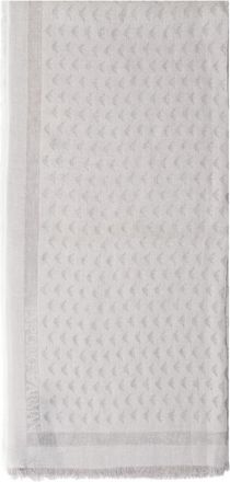 Emporio Armani Foulard van scheerwolmix met all-over micro-adelaars - unisex - Sjaals - Grijs - ONE Size - Wol - Accessoires