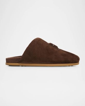 Givenchy Men & apos;s Puffy Asymmetric Suede Mules