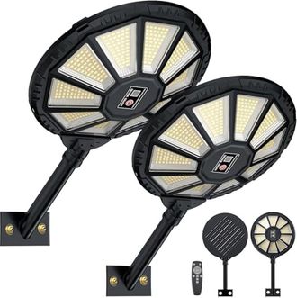 OEM Luces Solares Para Exteriores, Luces Solares Impermeables De 8500k, Focos Con Sensor Crepuscular Para Jard&iacute;n, Estacionamiento, Patio Y Garajes