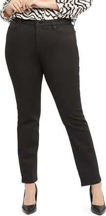 NYDJ Sheri Slim Pants in Black Rinse at Nordstrom, Size 16W