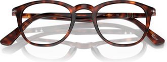 Persol 0po3143v Round Acetate Eyeglasses with Tortoiseshell Pattern