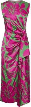 Dries Van Noten Kleedjes Green - Dames - Casual kleedjes - Veelkleurig - XS - Leer - Kleedjes