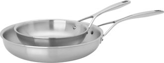 Demeyere Essential 5-ply 2-pc Stainless Steel Fry Pan Set