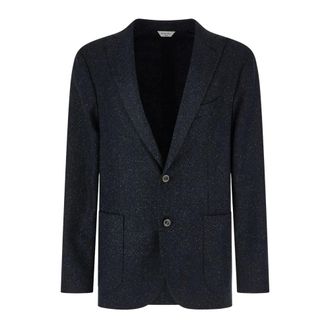 Boglioli Jassen, Heren, Blauw, 2Xl, Wol, Single-breasted Blazer