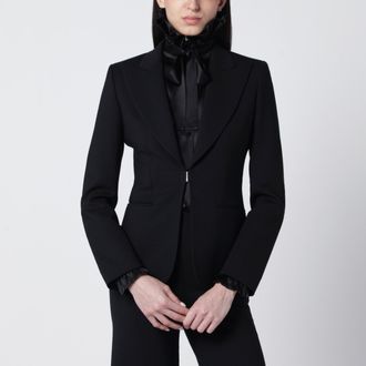 Gucci Giacca tecnica nera in lana stretch
