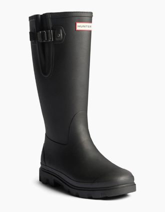 Hunter Womens Field Downpour Womens Wellingtons - Black - Size: 5