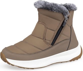 Generic Womens And Mens Winter Snow Boots Waterproof Dad And Mom Winter Snow Walking Shoes Casual Shoes Ankle Boots(Brown,7.5 UK)