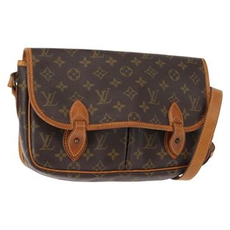 Louis Vuitton Sac Gibeciere Messenger Monogram Canvas Brown Canvas Bag (Pre-Owned)