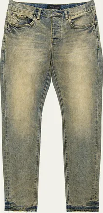 Purple Mens Sand Dune Cross Skinny Jeans