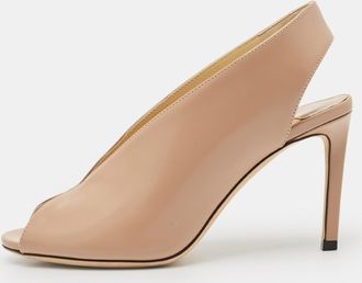 Jimmy Choo London Pink Leather Shar Slingback Pumps