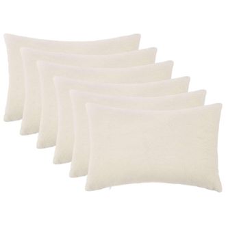 vidaXL Funda De Almohada 6 Pcs Heerlen Crema 30 X 50 Cm Boucl&eacute; Vidaxl