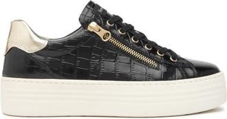 Nero Giardini Side Zip Platform Sneaker in Black at Nordstrom, Size 11Us