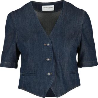 Officine G&eacute;n&eacute;rale Bolero Jacket Cotton/Lyocell/Modal - Blue