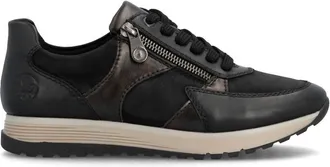 Rieker Womens Nancy 10 Sneaker In Schwarz/schwarz/antik