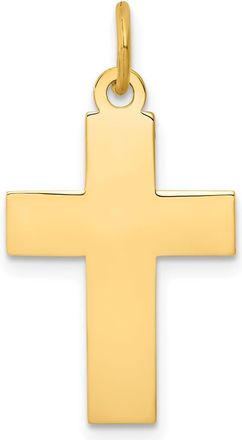 Diamond2Deal 14k Yellow Gold Polished Cross Pendant