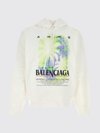 Balenciaga Felpa con cappuccio in cotone stampato