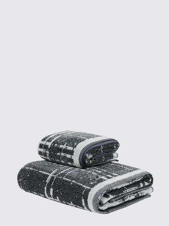Trussardi Set 2 asciugamani Mhambi in spugna di cotone con motivo check