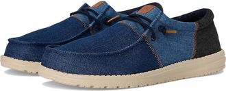 Hey Dude Wally Tri Mix Craft Mens Shoes Navy Blazer/Multi : 12 M, Linen