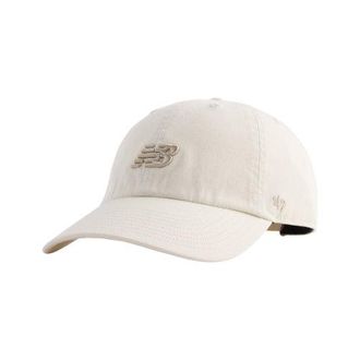 New Balance Unisex 47 Clean Up Hat en Beige/Blanco, Sarga de algod&oacute;n, Talla OSZ