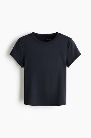 H&M Sportshirt mit DryMove - Schwarz