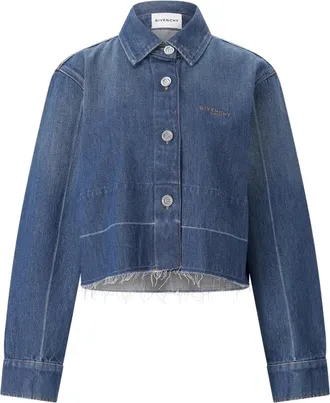 Givenchy Overhemden, Dames, Blauw, S, Denim, Denim Shirts