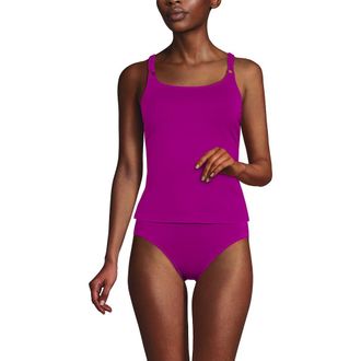 Lands End Macrame Tankini Top in Crimson Rose at Nordstrom, Size 16