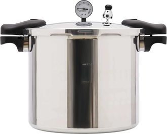 OEM Olla A Presi&oacute;n, Gran Capacidad De 22 Litros, Caracter&iacute;sticas De Seguridad, Color Plata