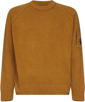 C.P. Company Crewneck Truien - Heren - Ronde hals truien - Bruin - XL - Katoen - Truien & Vesten