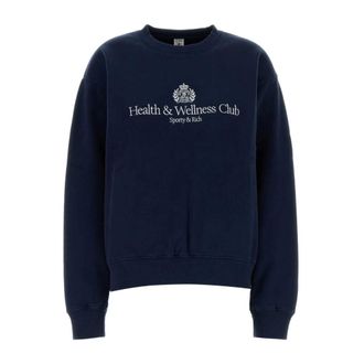 Sporty & Rich Dames, Sweatshirts & Hoodies, Blauw, Maat: S Katoen