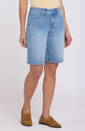 NYDJ Lilly Relaxed Long Denim Shorts in Blue Valley at Nordstrom, Size 16