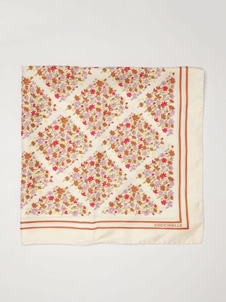 Coccinelle Foulard quadrato in seta con stampa floreale all-over