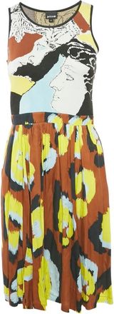 Just Cavalli Jurk met abstracte print - Bruin