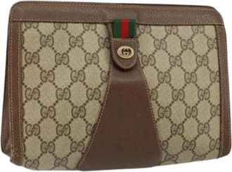 Gucci Pre-owned Plastic gucci-bags - Dames - Vintage Clutch - Beige - ONE Size - Vintage