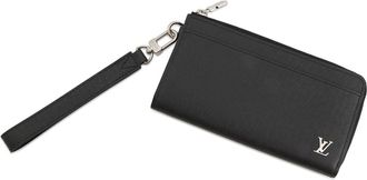 Louis Vuitton Taiga Ardoise Black Taiga Leather Long Wallet (Bi-Fold) (Pre-Owned)