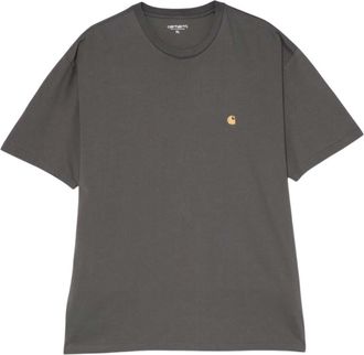 Carhartt Work in Progress Dark Grey Logo Crew Neck T-Shirt
