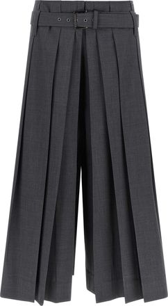 Brunello Cucinelli Gray Virgin Wool Bermuda Womens Shorts
