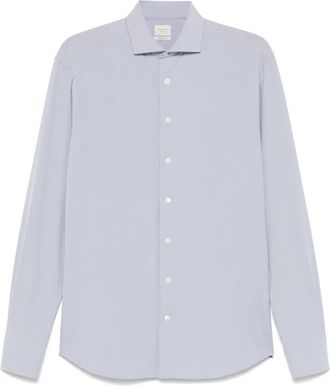 Traiano Camicia con spacchetto sul collo - Blu
