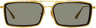 Linda Farrow CASSIA LFL1392 C1 Mens Sunglasses Gold Size 63