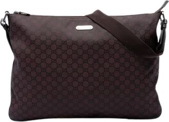 Gucci Borsa a tracolla in nylon Pre-owned - - Pre-owned - Donna - Marrone - ONE SIZE