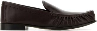 Miu Miu Dark Brown Leather Loafers
