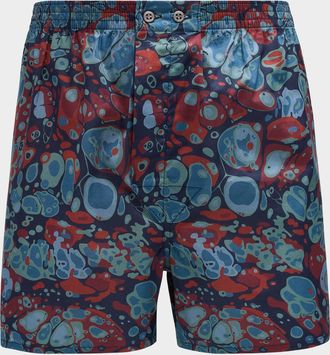 Derek Rose Men & apos;s Ledbury Abstract-Print Boxer Shorts